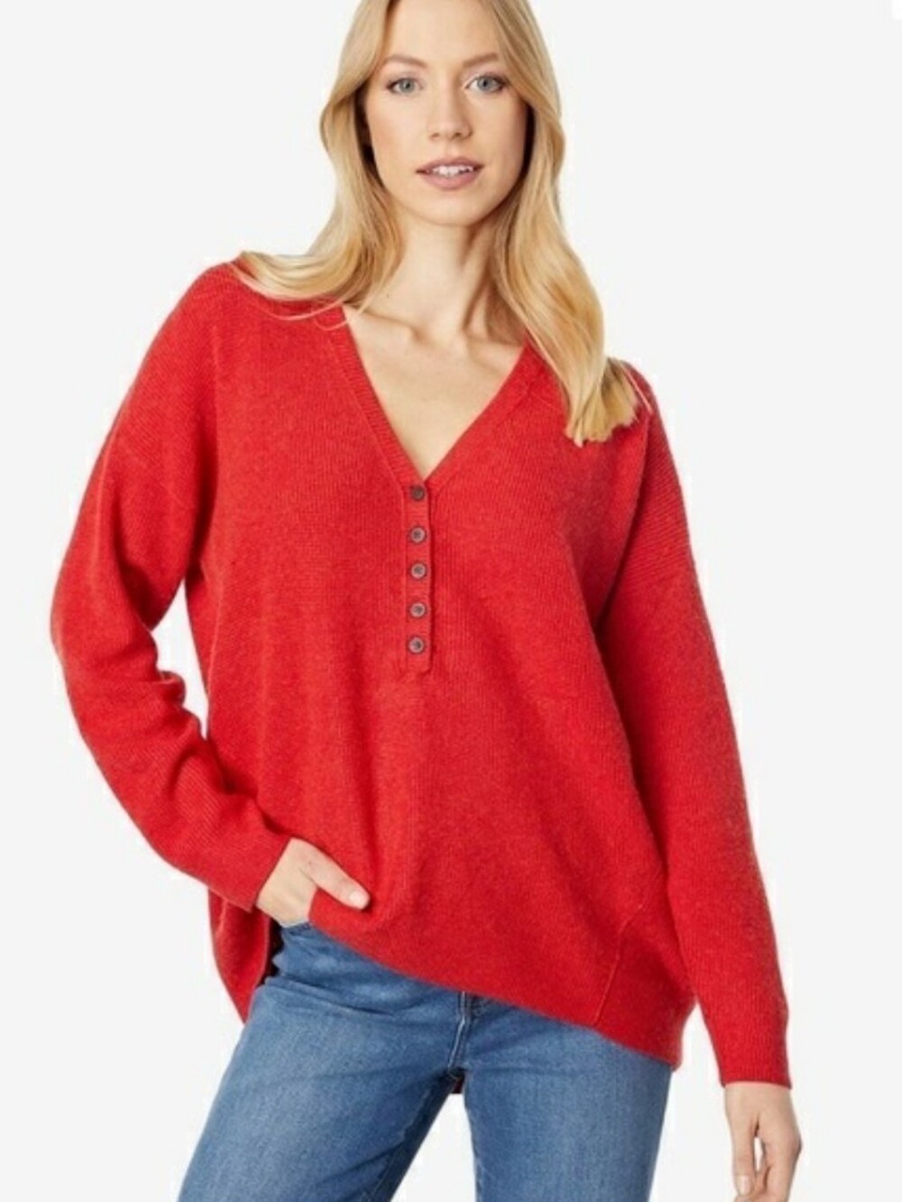Madewell Asherton Waffle Knit Henley - Picture 1 of 6
